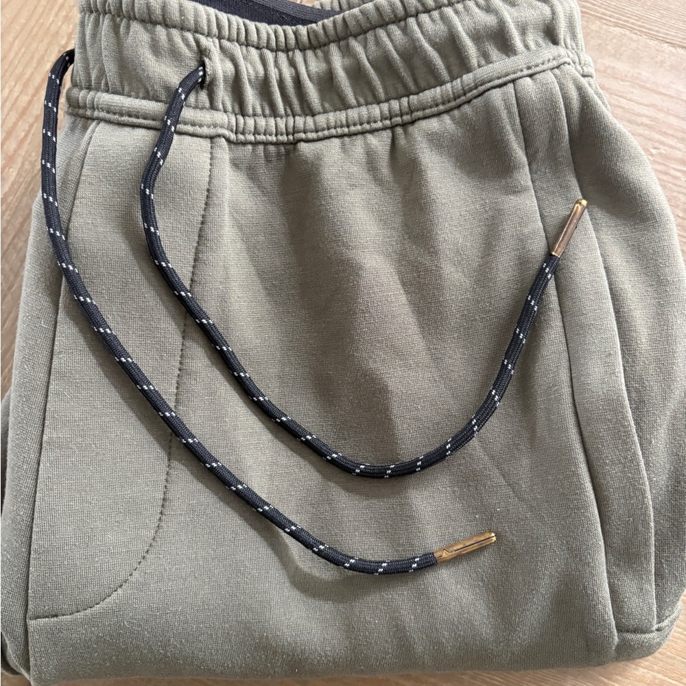 American Eagle Olive Joggers with Black Waistband